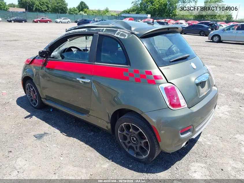 2012 Fiat 500 Sport VIN: 3C3CFFBRXCT104906 Lot: 45397656