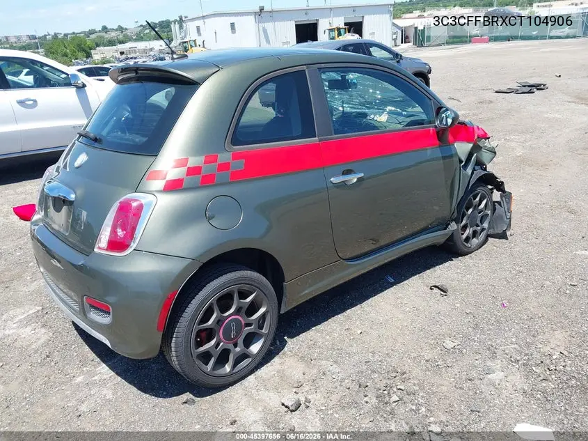 2012 Fiat 500 Sport VIN: 3C3CFFBRXCT104906 Lot: 45397656