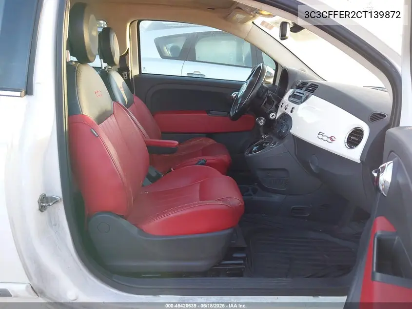 2012 Fiat 500C Lounge VIN: 3C3CFFER2CT139872 Lot: 45420639