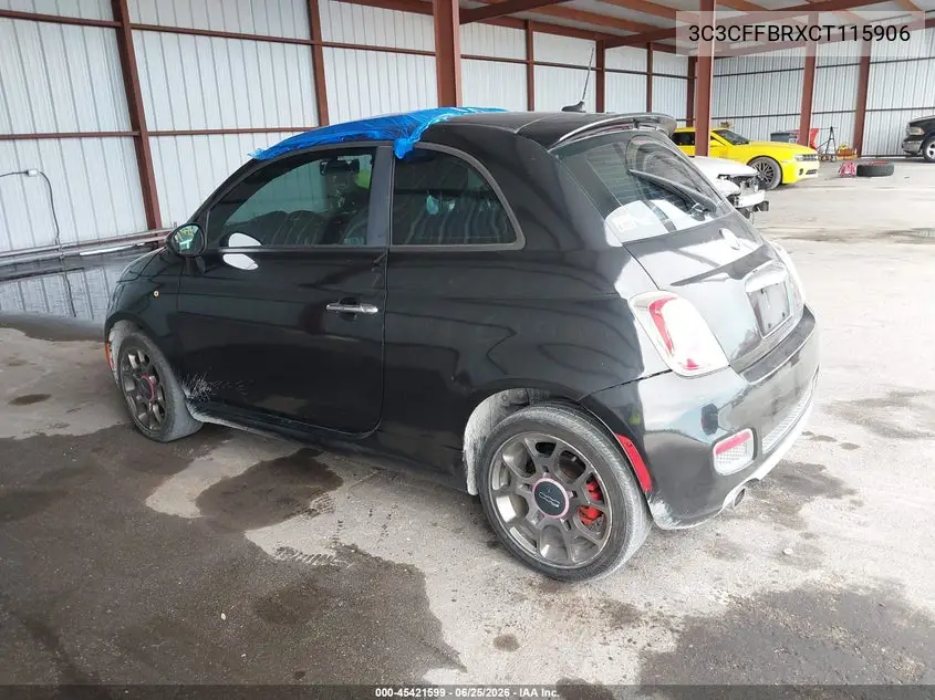 2012 Fiat 500 Sport VIN: 3C3CFFBRXCT115906 Lot: 45421599
