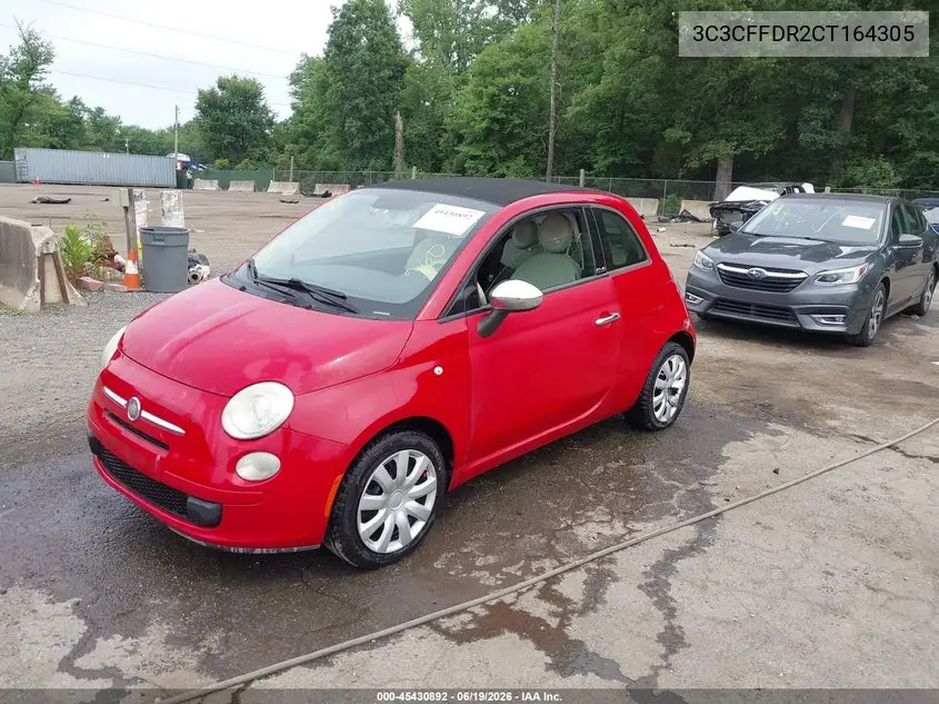 2012 Fiat 500C Pop VIN: 3C3CFFDR2CT164305 Lot: 45430892