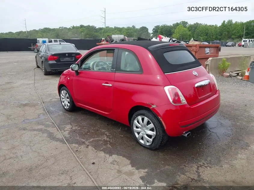 2012 Fiat 500C Pop VIN: 3C3CFFDR2CT164305 Lot: 45430892