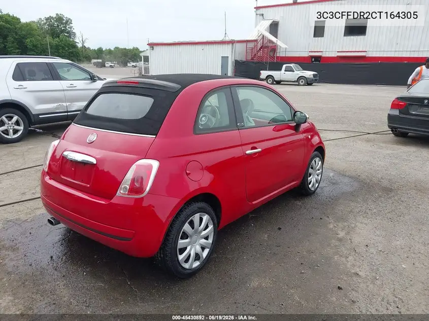 2012 Fiat 500C Pop VIN: 3C3CFFDR2CT164305 Lot: 45430892