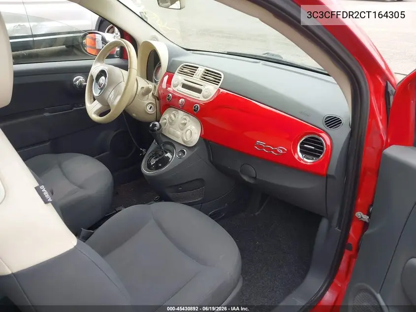 2012 Fiat 500C Pop VIN: 3C3CFFDR2CT164305 Lot: 45430892