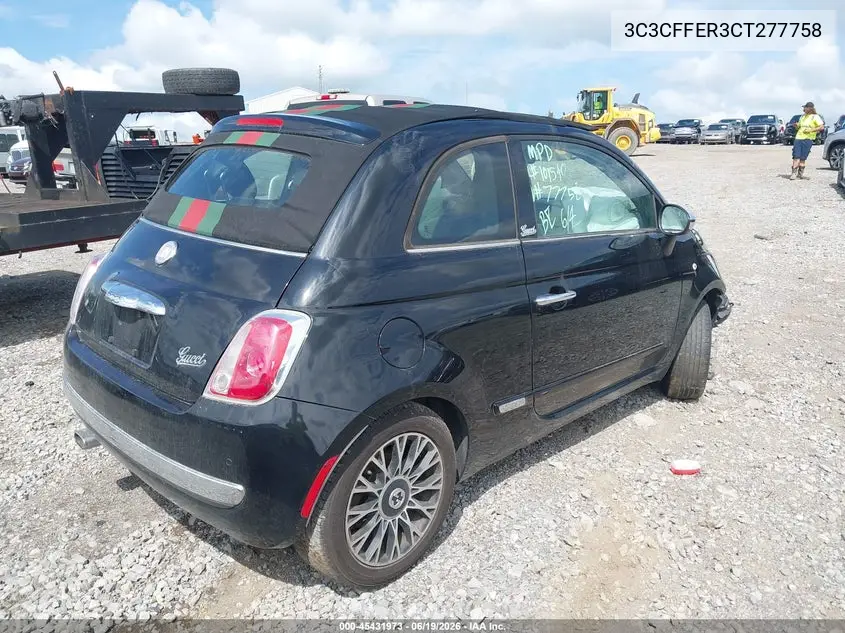 2012 Fiat 500C Lounge VIN: 3C3CFFER3CT277758 Lot: 45431973