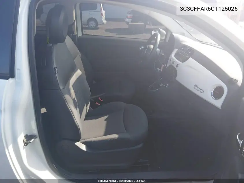 2012 Fiat 500 Pop VIN: 3C3CFFAR6CT125026 Lot: 45470364