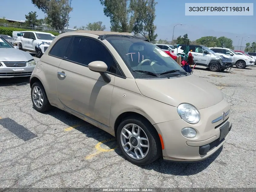 2012 Fiat 500C Pop VIN: 3C3CFFDR8CT198314 Lot: 45474777