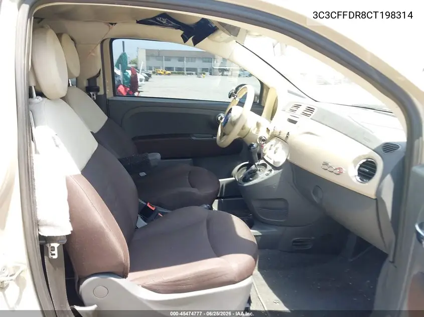 2012 Fiat 500C Pop VIN: 3C3CFFDR8CT198314 Lot: 45474777