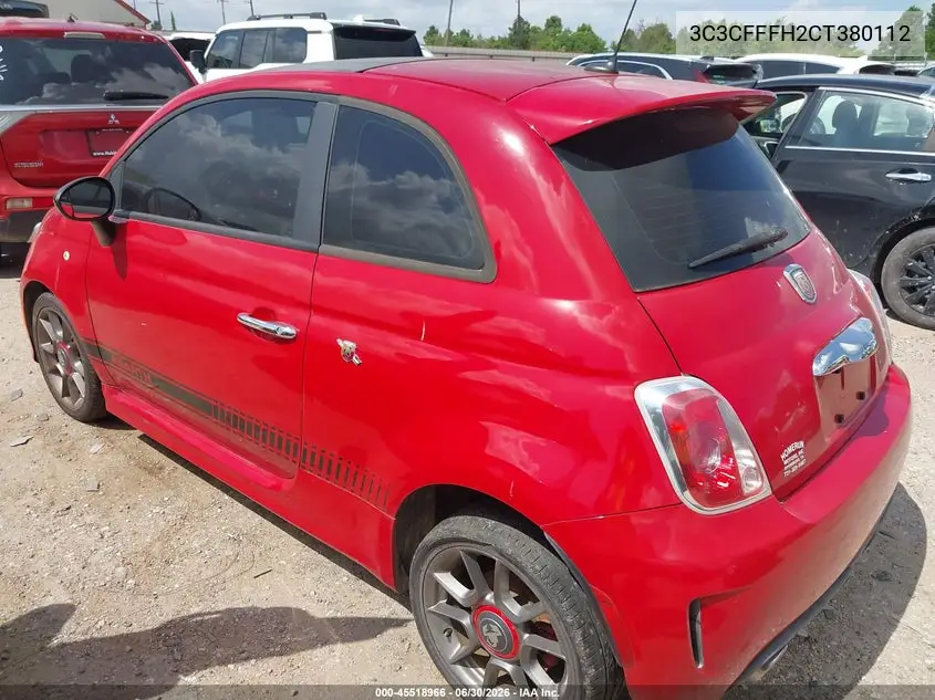2012 Fiat 500 Abarth VIN: 3C3CFFFH2CT380112 Lot: 45518966