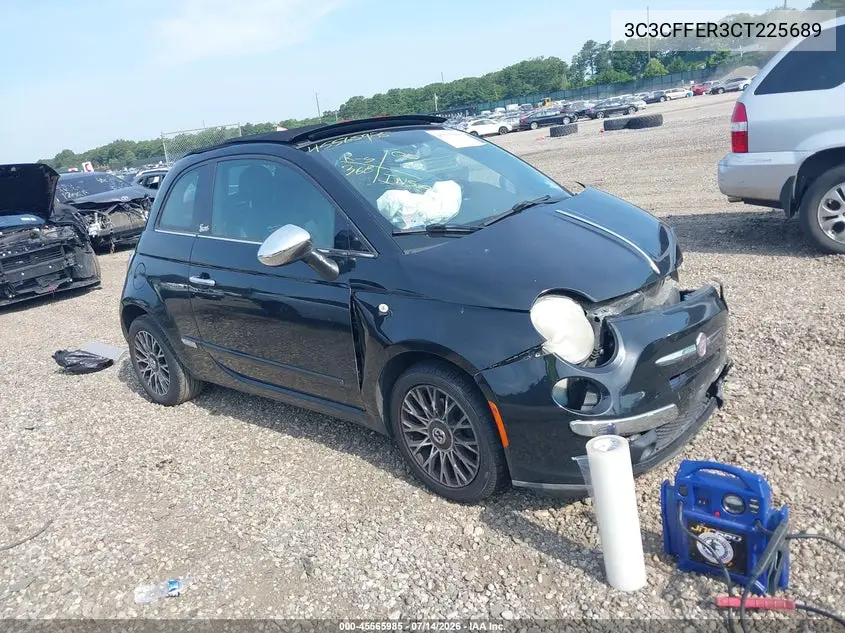 2012 Fiat 500C Lounge VIN: 3C3CFFER3CT225689 Lot: 45565985