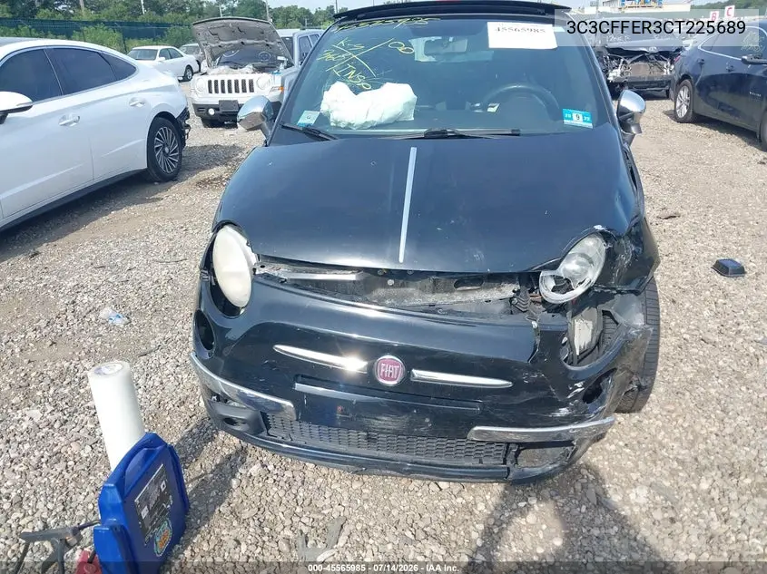 2012 Fiat 500C Lounge VIN: 3C3CFFER3CT225689 Lot: 45565985