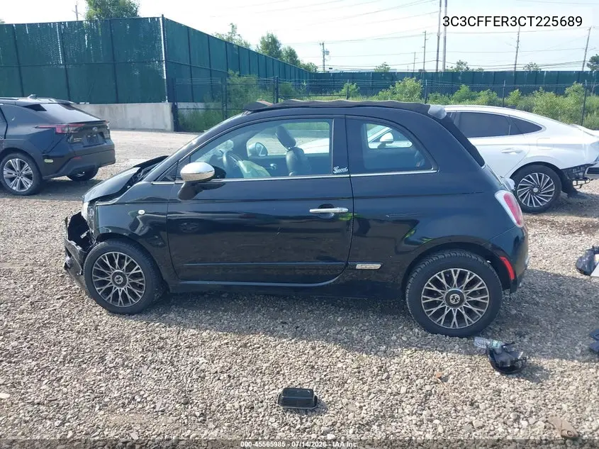 2012 Fiat 500C Lounge VIN: 3C3CFFER3CT225689 Lot: 45565985