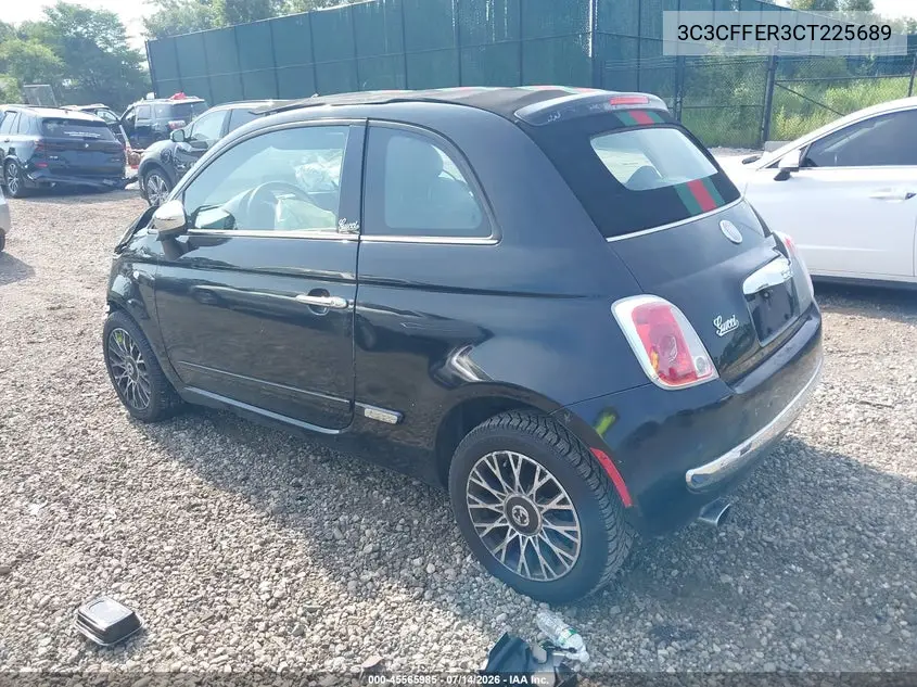 2012 Fiat 500C Lounge VIN: 3C3CFFER3CT225689 Lot: 45565985