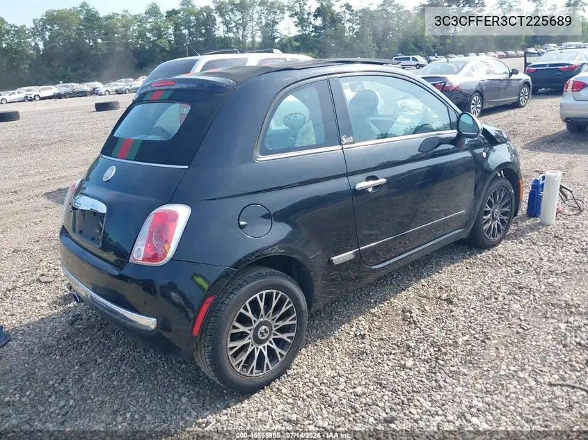 2012 Fiat 500C Lounge VIN: 3C3CFFER3CT225689 Lot: 45565985