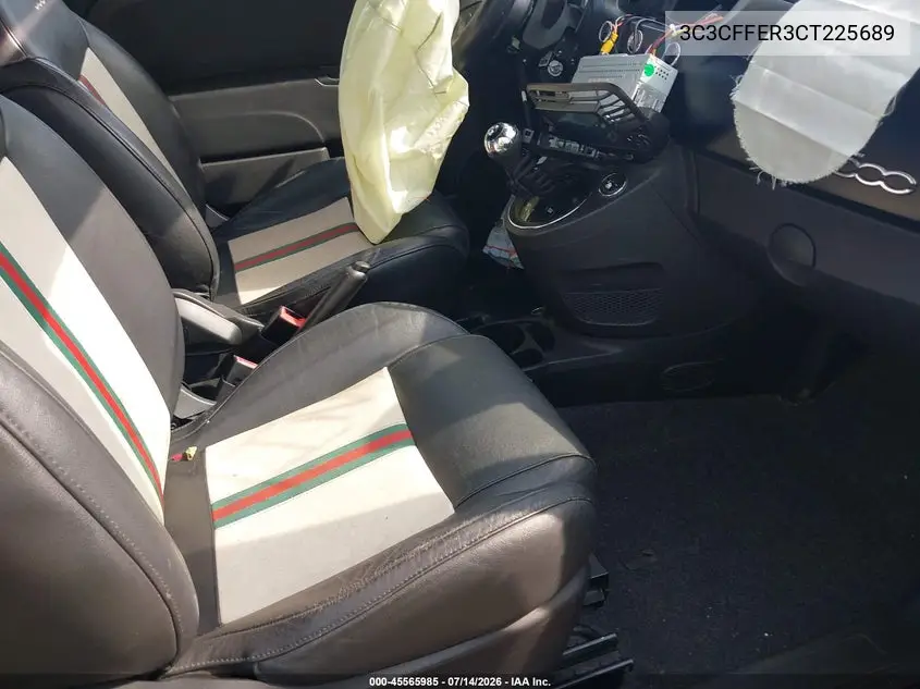 2012 Fiat 500C Lounge VIN: 3C3CFFER3CT225689 Lot: 45565985