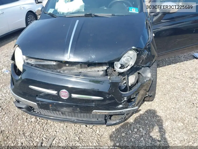 2012 Fiat 500C Lounge VIN: 3C3CFFER3CT225689 Lot: 45565985
