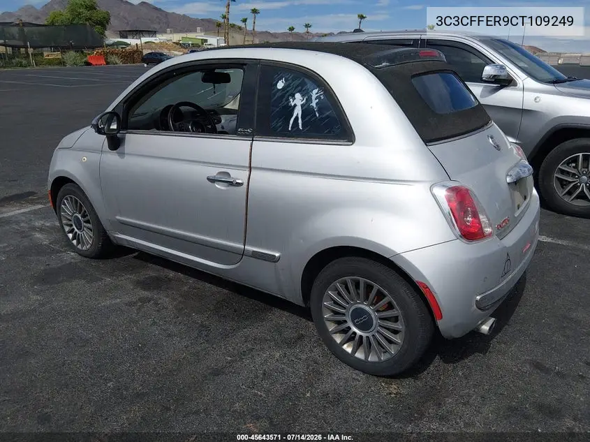 2012 Fiat 500C Lounge VIN: 3C3CFFER9CT109249 Lot: 45643571