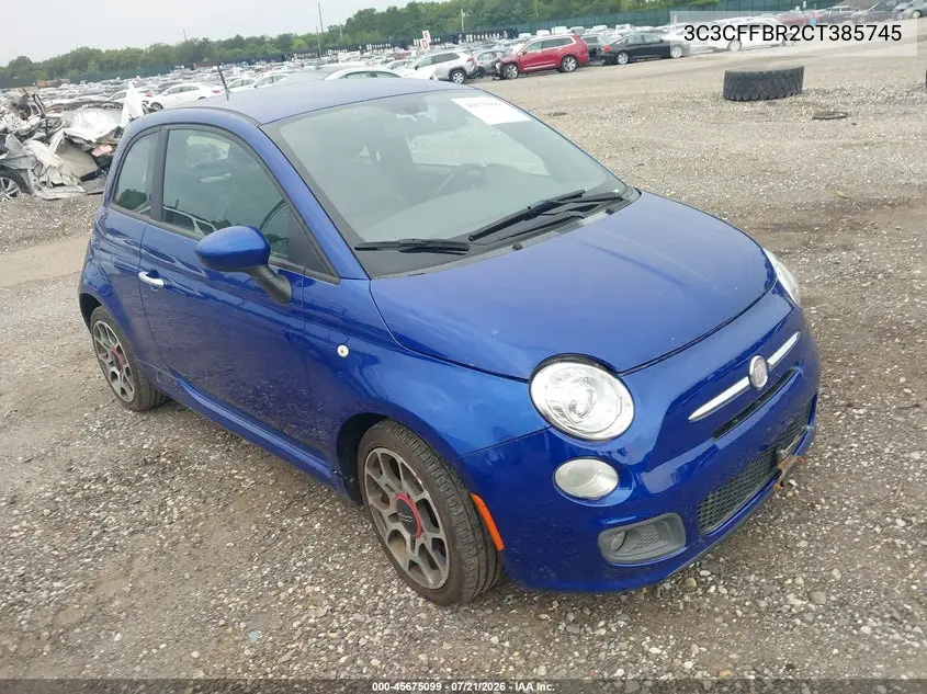 2012 Fiat 500 Sport VIN: 3C3CFFBR2CT385745 Lot: 45675099