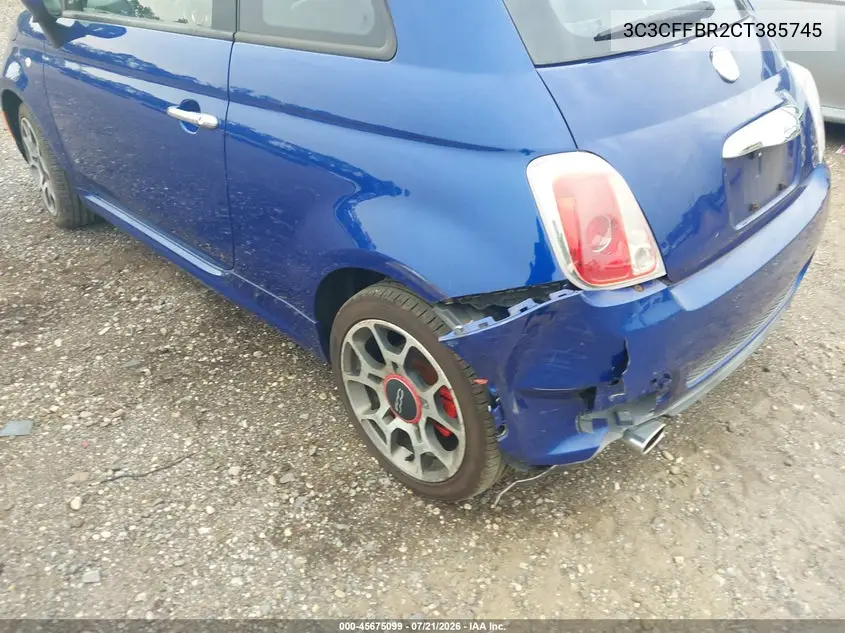 2012 Fiat 500 Sport VIN: 3C3CFFBR2CT385745 Lot: 45675099