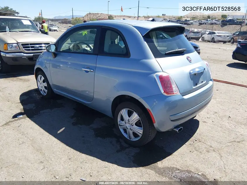 2013 Fiat 500 Pop VIN: 3C3CFFAR6DT528568 Lot: 45315435