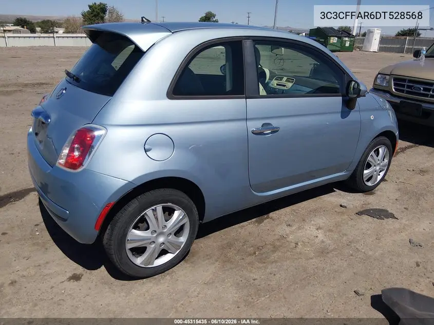 2013 Fiat 500 Pop VIN: 3C3CFFAR6DT528568 Lot: 45315435