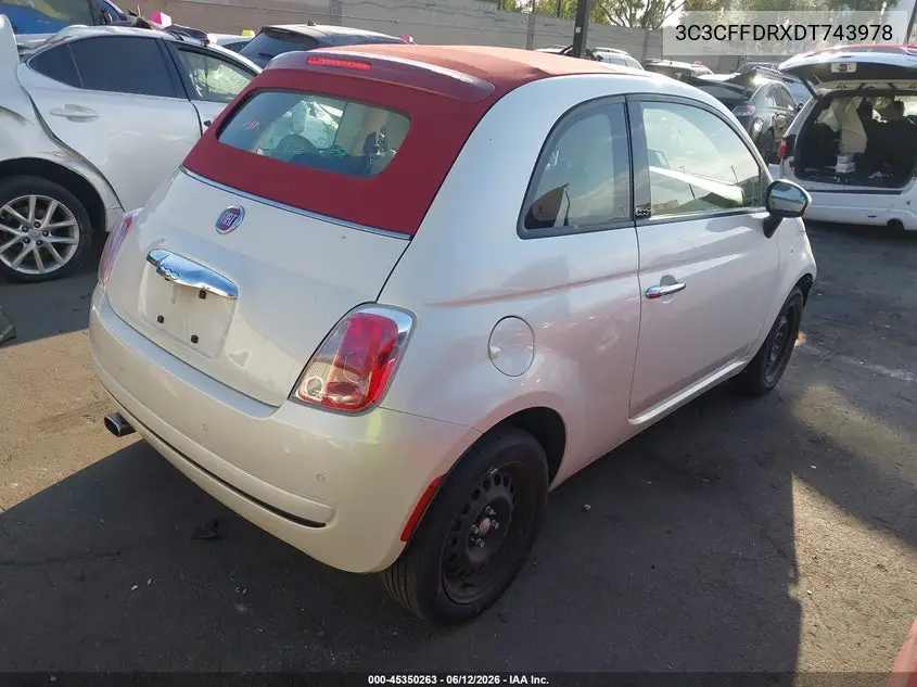 2013 Fiat 500C Pop VIN: 3C3CFFDRXDT743978 Lot: 45350263