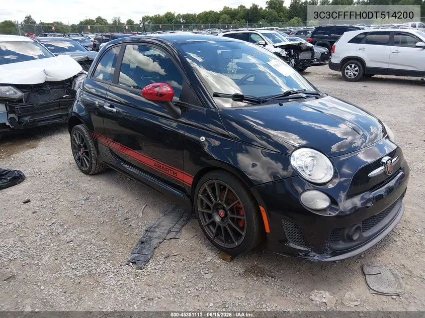 2013 Fiat 500 Abarth VIN: 3C3CFFFH0DT514200 Lot: 45381113