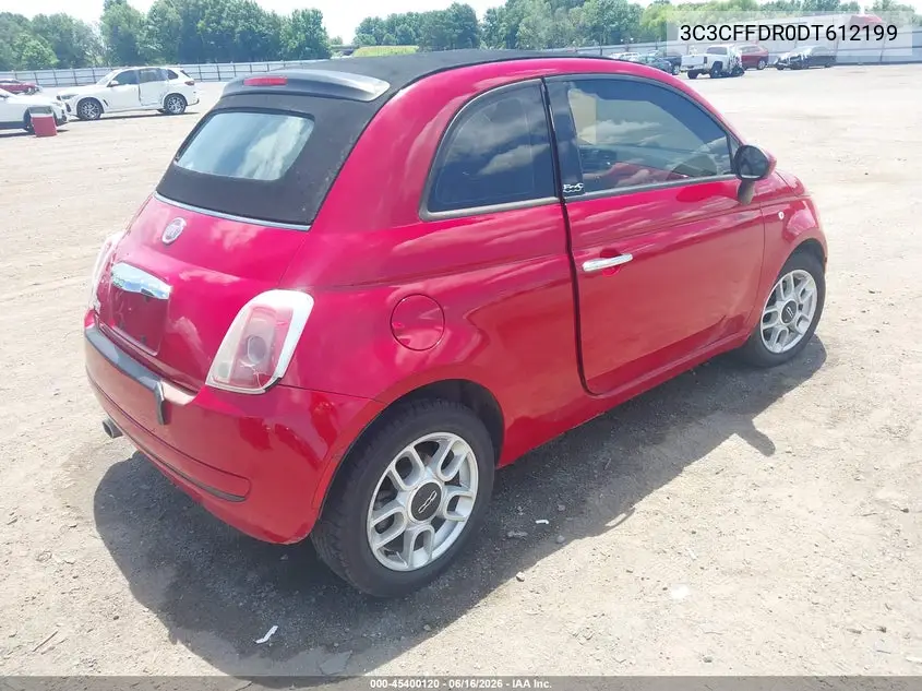 2013 Fiat 500C Pop VIN: 3C3CFFDR0DT612199 Lot: 45400120