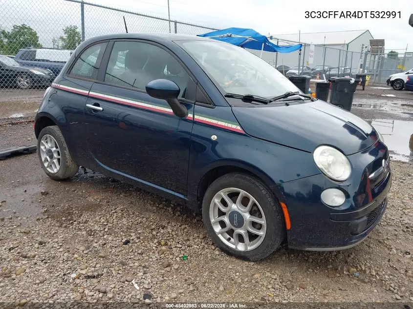 2013 Fiat 500 Pop VIN: 3C3CFFAR4DT532991 Lot: 45402983