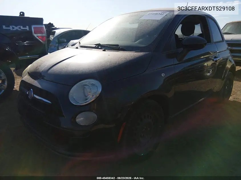 2013 Fiat 500 Pop VIN: 3C3CFFARXDT529108 Lot: 45458342