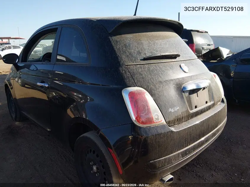 2013 Fiat 500 Pop VIN: 3C3CFFARXDT529108 Lot: 45458342