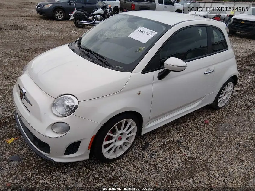 2013 Fiat 500 Abarth VIN: 3C3CFFFHXDT574985 Lot: 45467737