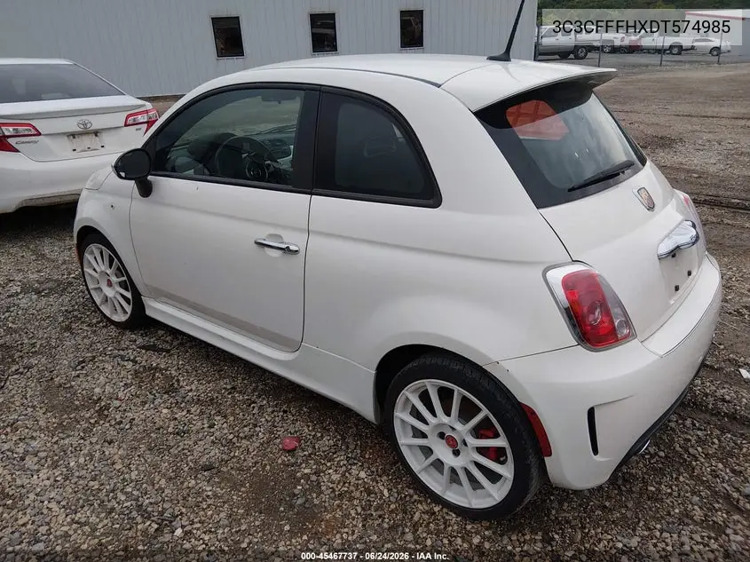 2013 Fiat 500 Abarth VIN: 3C3CFFFHXDT574985 Lot: 45467737