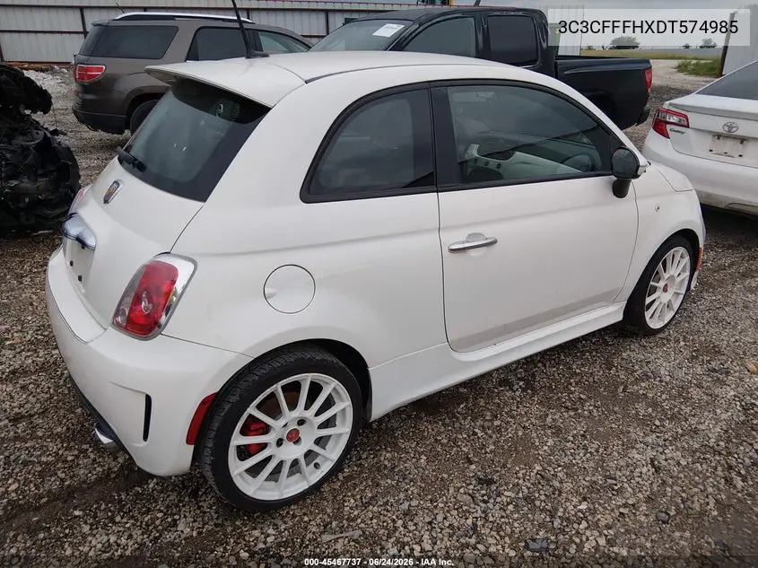 2013 Fiat 500 Abarth VIN: 3C3CFFFHXDT574985 Lot: 45467737
