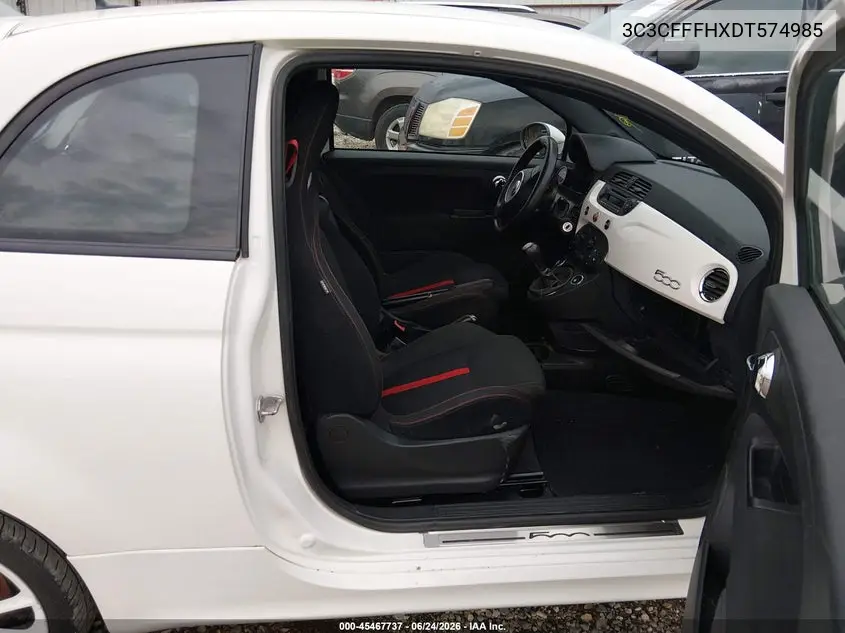 2013 Fiat 500 Abarth VIN: 3C3CFFFHXDT574985 Lot: 45467737