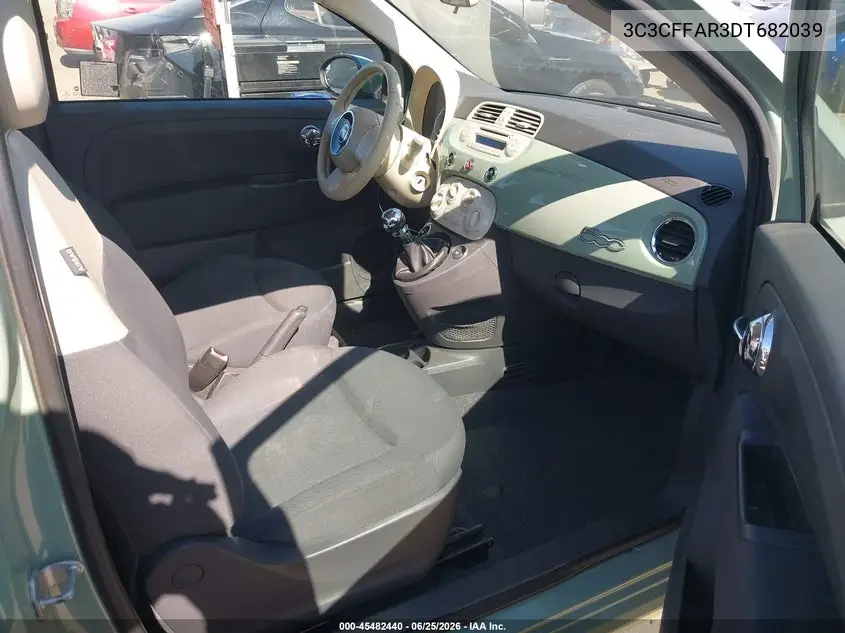 2013 Fiat 500 Pop VIN: 3C3CFFAR3DT682039 Lot: 45482440