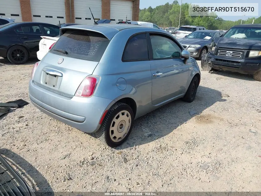2013 Fiat 500 Pop VIN: 3C3CFFAR9DT515670 Lot: 45494861