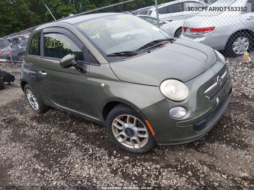 2013 Fiat 500 Pop VIN: 3C3CFFAR9DT553352 Lot: 45498626