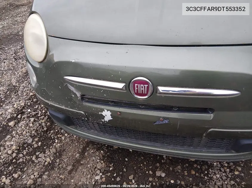 2013 Fiat 500 Pop VIN: 3C3CFFAR9DT553352 Lot: 45498626