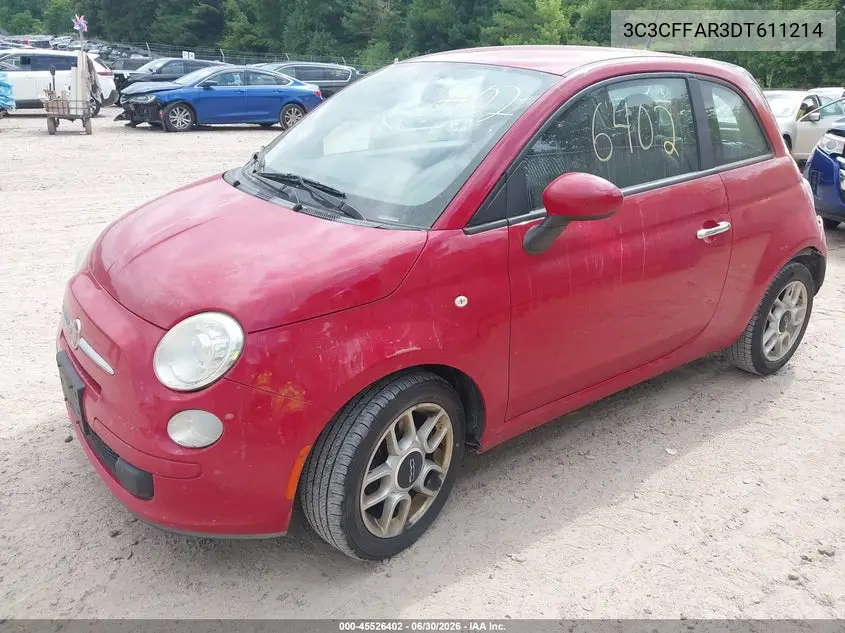 2013 Fiat 500 Pop VIN: 3C3CFFAR3DT611214 Lot: 45526402