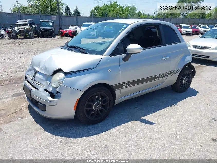 2013 Fiat 500 Pop VIN: 3C3CFFARXDT545812 Lot: 45533611