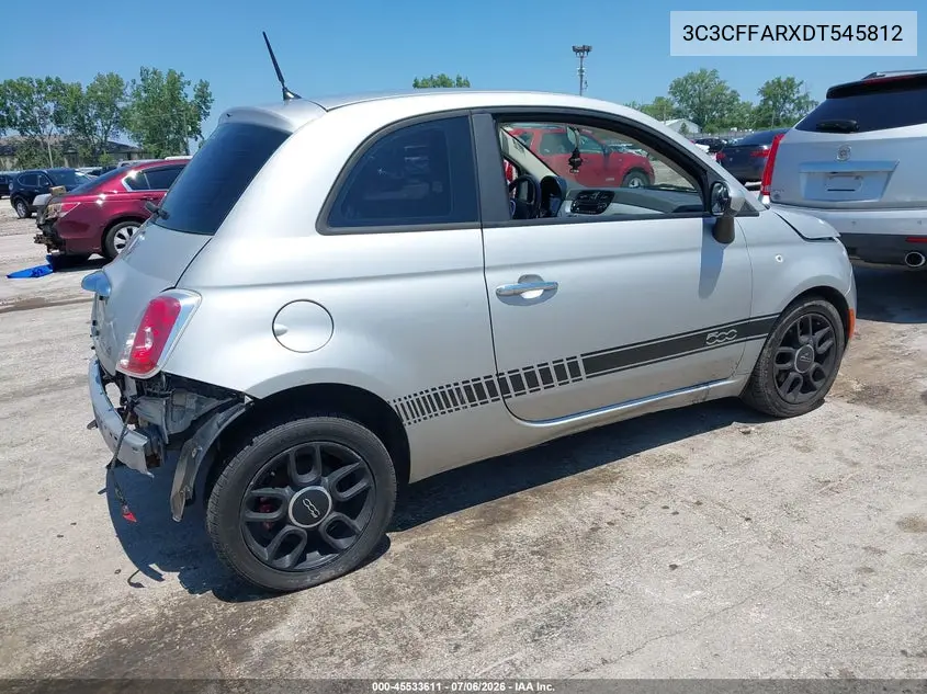 2013 Fiat 500 Pop VIN: 3C3CFFARXDT545812 Lot: 45533611