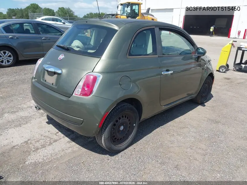 2013 Fiat 500 VIN: 3C3CFFAR9DT515460 Lot: 45537994