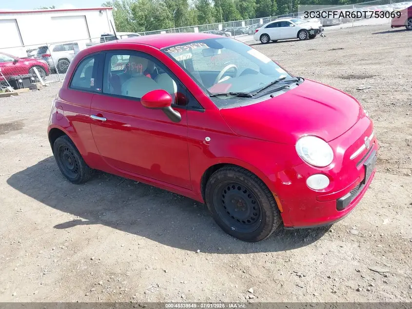 2013 Fiat 500 Pop VIN: 3C3CFFAR6DT753069 Lot: 45539549