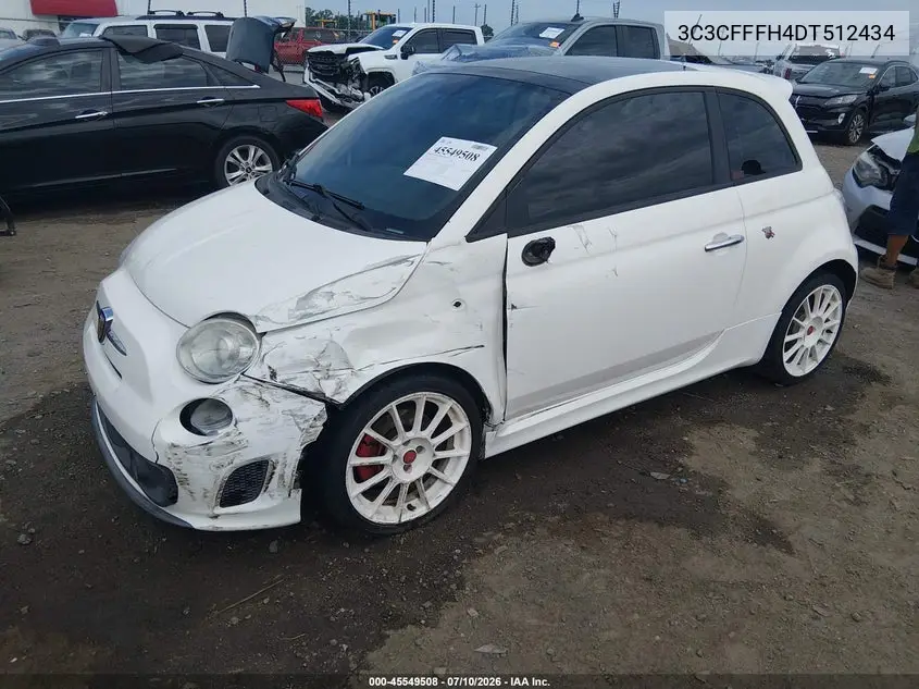 2013 Fiat 500 Abarth VIN: 3C3CFFFH4DT512434 Lot: 45549508