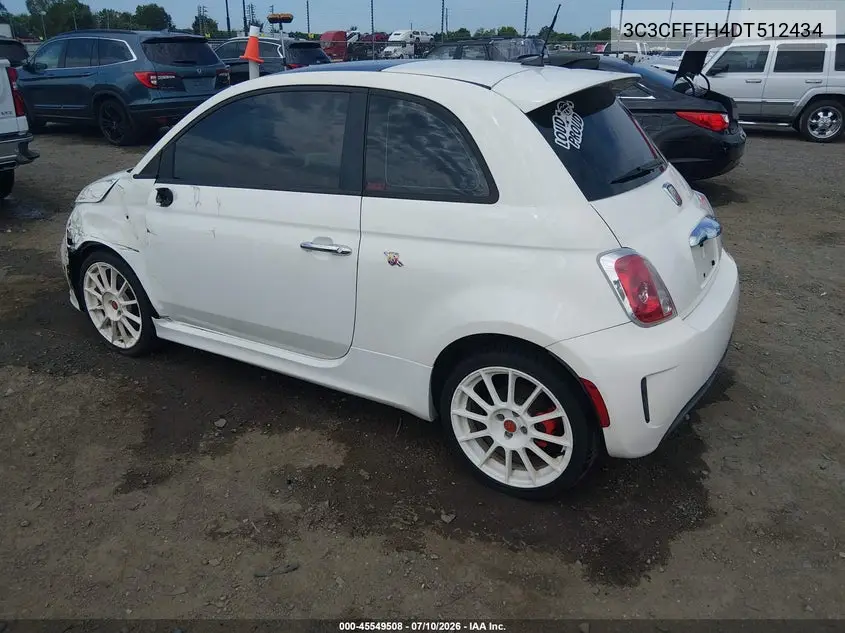 2013 Fiat 500 Abarth VIN: 3C3CFFFH4DT512434 Lot: 45549508