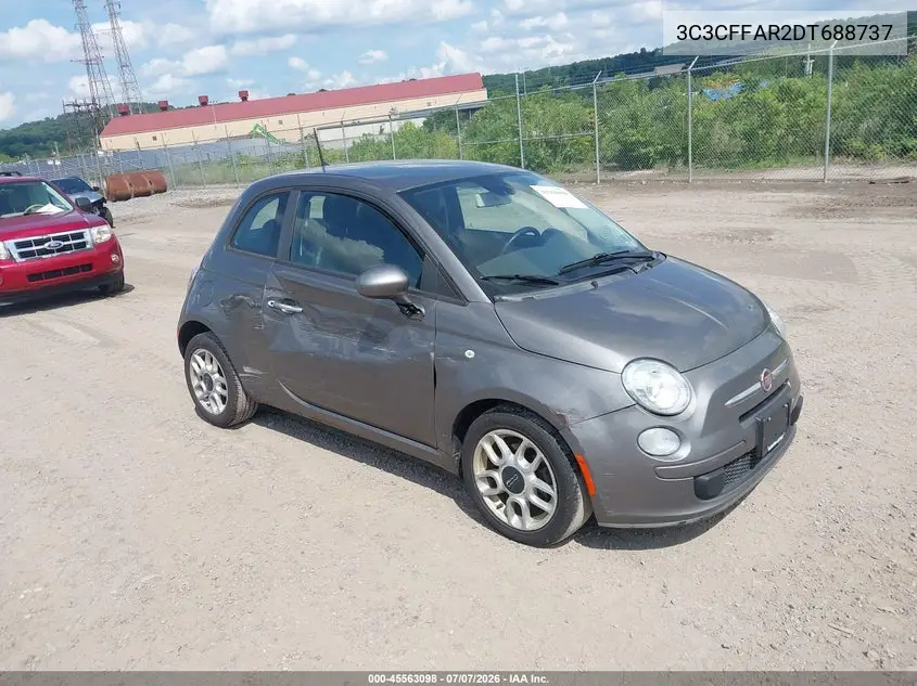 2013 Fiat 500 Pop VIN: 3C3CFFAR2DT688737 Lot: 45563098