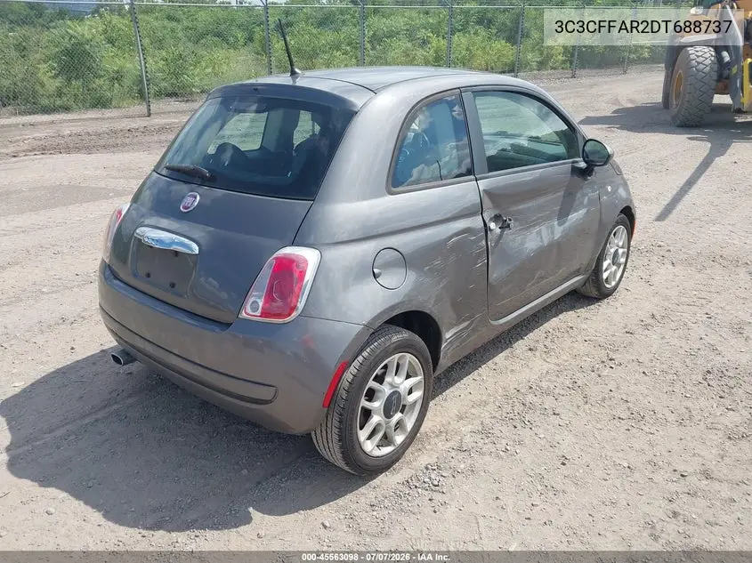 2013 Fiat 500 Pop VIN: 3C3CFFAR2DT688737 Lot: 45563098