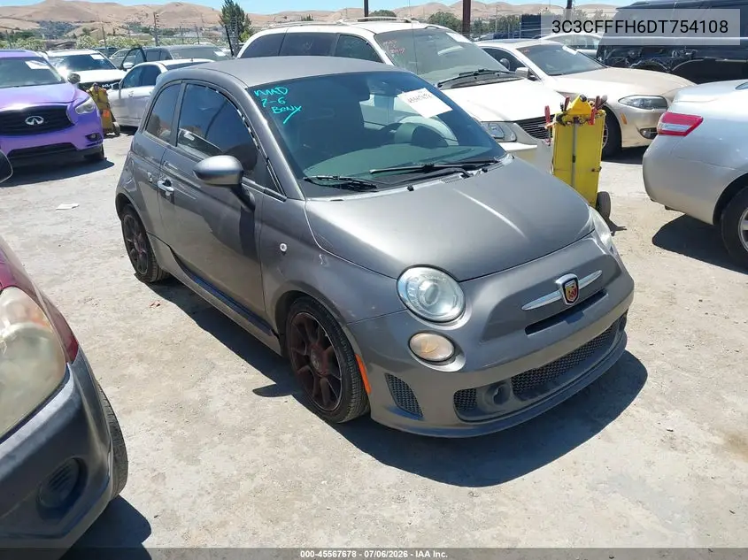 2013 Fiat 500 Abarth VIN: 3C3CFFFH6DT754108 Lot: 45567678