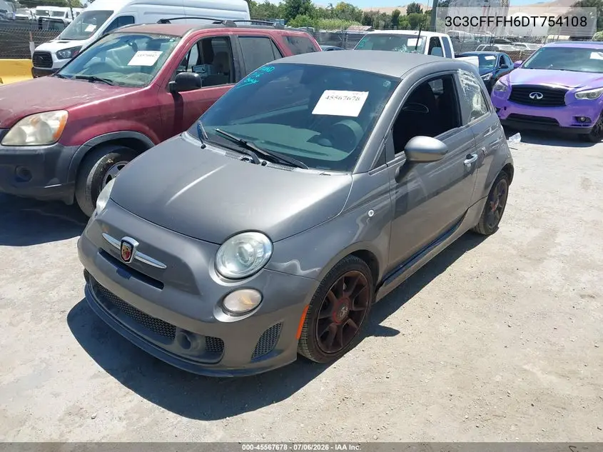 2013 Fiat 500 Abarth VIN: 3C3CFFFH6DT754108 Lot: 45567678